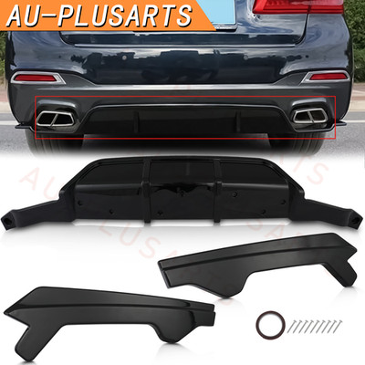 M Sport 3D Style Rear Bumper Diffuser  Lip Gloss Black Fit BMW G30 2017-2023