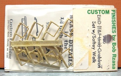 CUSTOM FINISHES by BOB RZASA O SCALE EMD (E&F) GRABIRONS w/SAFETY WALK  # 950