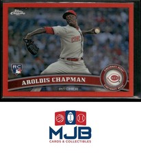 2011 Topps Chrome Aroldis Chapman Orange Refractors Rookie #68 Cincinnati Reds