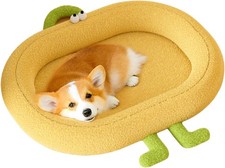 Cat Bed,for Indoor Outdoor Dog Beds  Furniture,Couch,Calming, L, yellow