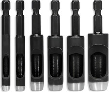 Leather Hole Punch Set - 6 Pcs Drill Bits Set 3/16" 1/4" 5/16" 3/8" 7/16" 1/2" -