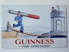 Guinness Beer Metal Sign - Guinness For Strength Retro Vintage Irish Stout