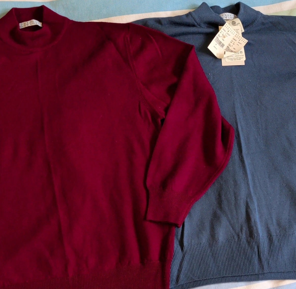 90s イタリア製 BARNEYS NEWYORK メリノウール ニットポロ M URBAN RESEARCH ROSSO MEN セーター ニット イタリア糸メリノウール