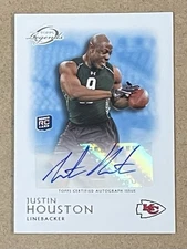 2011 TOPPS GRIDIRON LEGENDS ROOKIE AUTOGRAPH #RA-JHO JUSTIN HOUSTON