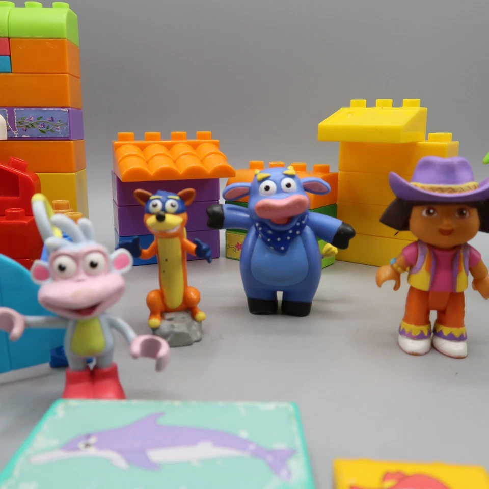 Dora the Explorer MEGA Bloks 7 Figures Playset Boots Benny Sniper Star Blocks - Image 2 of 4