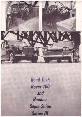 1961 Rover 100 v Humber Super Snipe Series III, Lengthy USA Comparison Test