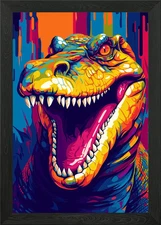 Reptile Pop Art Framed Wall Art Poster Canvas Print Picture