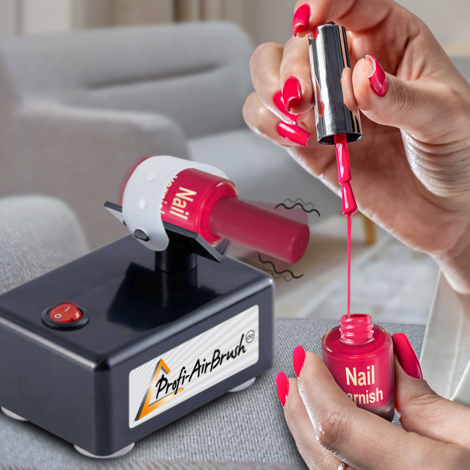 Elektrischer Nagellack-Schüttler – Blasenfreier Lack In Sekunden | Mit Gurten & Netzteil | Für Salon & Zuhause