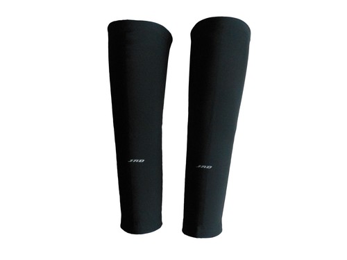 Knee Warmers 3/4 Premium Super Roubaix Italian Thermal Fleece JRD Black - Picture 2 of 5