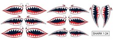 Hai Maul offen Zähne Shark Slotcar Racing Aufkleber Decals Sticker 1:24