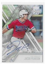 Jacob Pearson 2017 Panini Elite Extra Edition Autograph #85 Angels Rookie Card