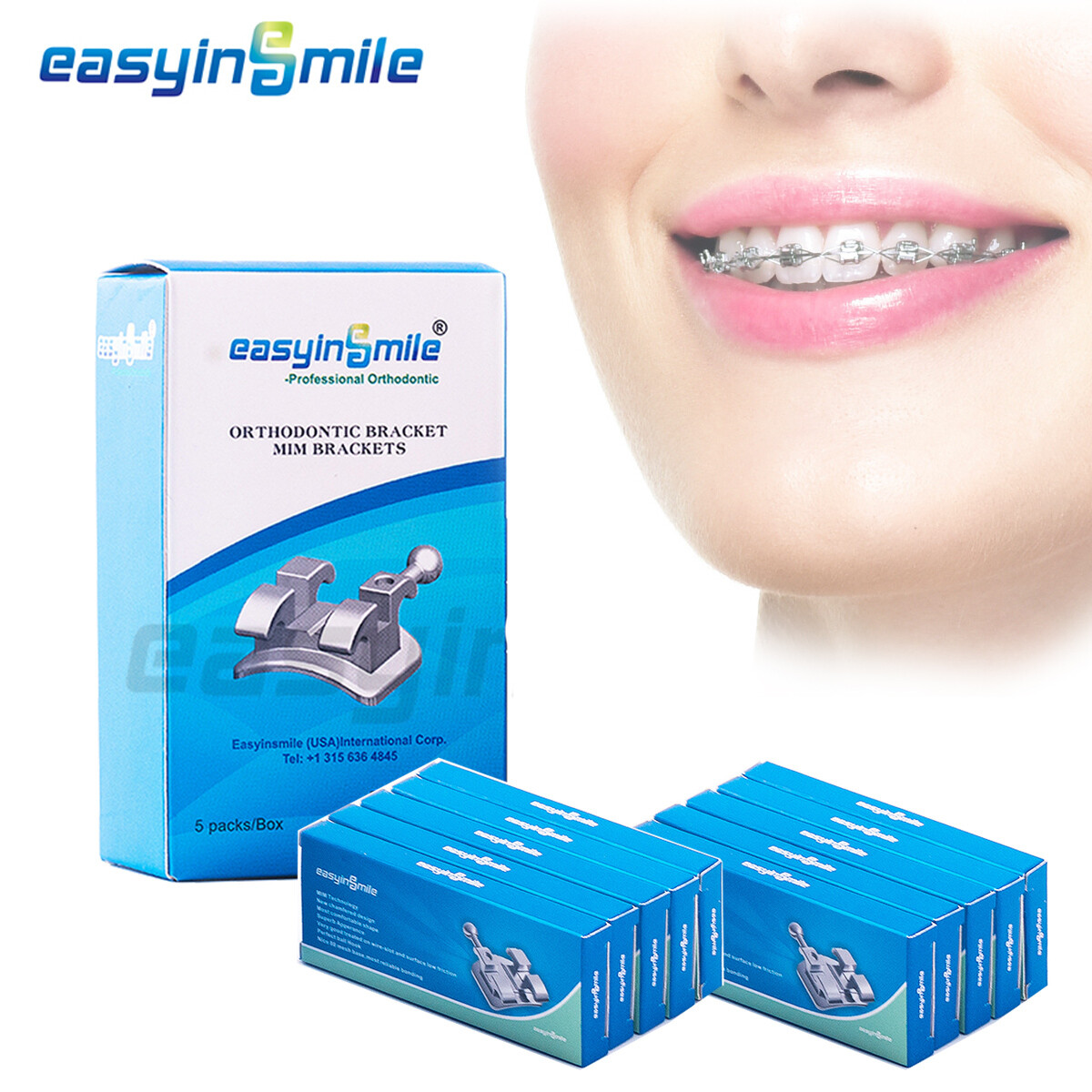 10 Packs Dental Orthodontic Brackets – Mini MBT 0.22 Slot