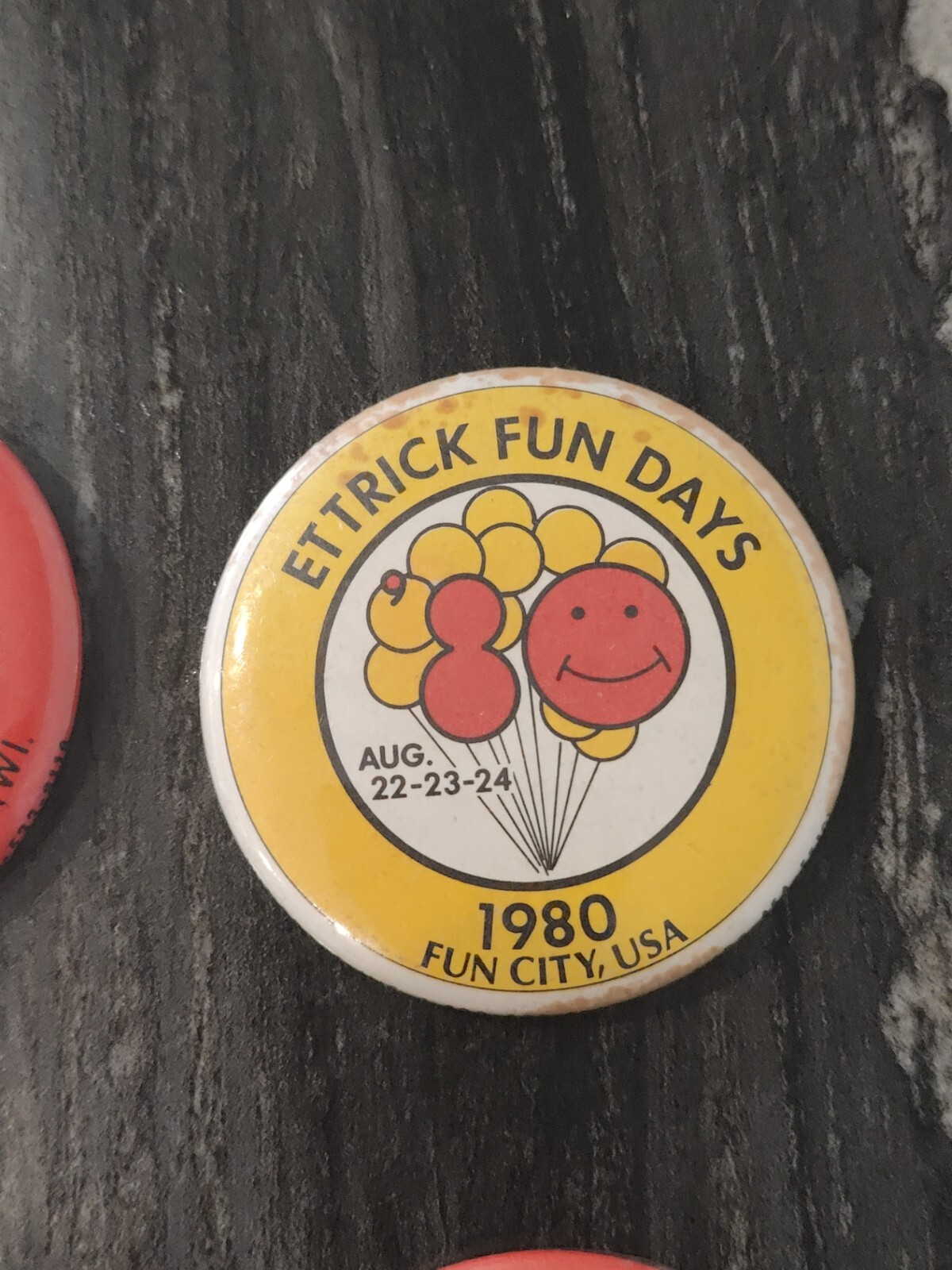 (9) Fun Days Ettrick Wisconsin 197997 2.25" Pinback Button Advertising