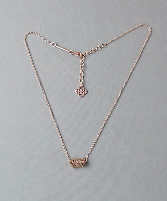 Kendra Scott “Ever” Rose Gold Druzy Necklace 17