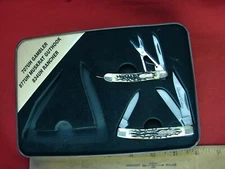 LOT SCHRADE UNCLE HENRY PARTIAL SET STAGLON DISCONTINUED IN TIN 2 KNIVES   