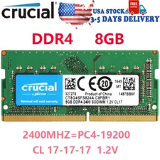 CRUCIAL 8GB DDR4 2400 PC4-19200 Laptop 260-Pin SODIMM Notebook Memory RAM 1x 8G