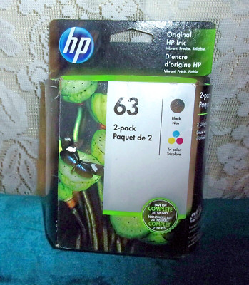 Hewlett Packard Original HP Ink 63 - 2 Pack HP Desk Jet, Office Jet, HP ENVY