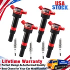 Set of 4 Ignition Coil Pack and Spark Plug For Hyundai Kia Elantra Tucson Forte