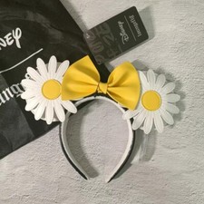 Loungefly Disney Parks Yellow Daisy White Chrysanthemum Headband Minnie Ears