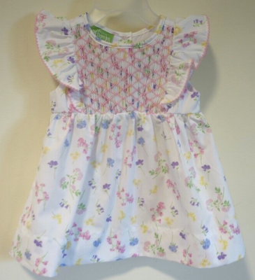 white christmas dresses Shine Like A Pearl White Smocked Dress by Classic Whimsy - Girls Dresses main image 0