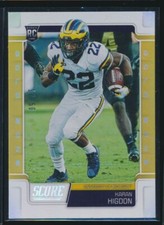 2019 Score Rookies Gold Zone /50 Karan Higdon #341 Rookie RC