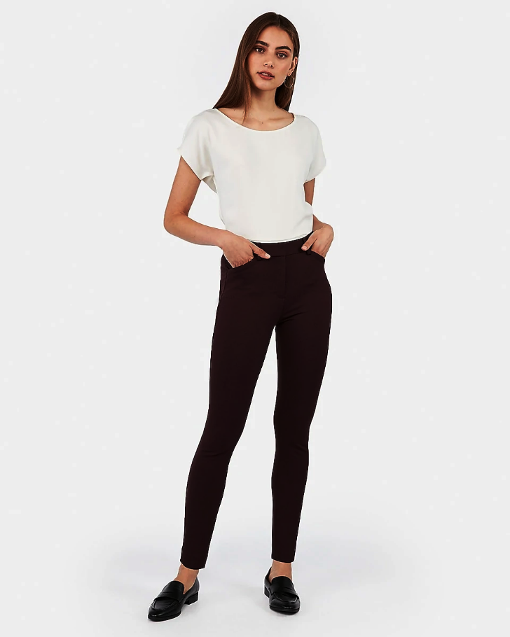 NEW EXPRESS $80 BLACK HIGH WAISTED SKINNY PANTS SZ 12S 12 NEW EXPRESS $80 BLACK HIGH WAISTED SKINNY PANTS SZ 12S 12