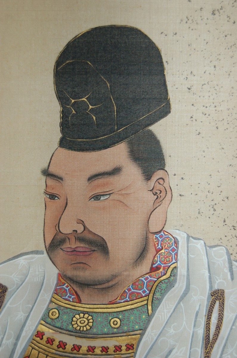 Hanging scroll painting, samurai Minamoto no Tsunemoto, by