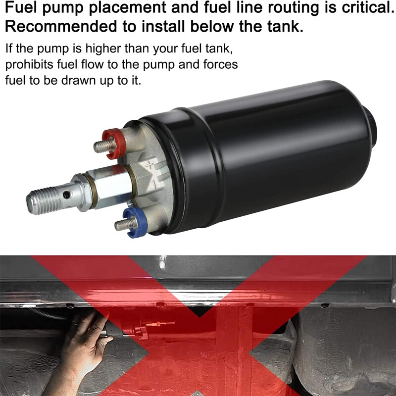 300LPH Universal External Inline Electric High Pressure Fuel Pump E85