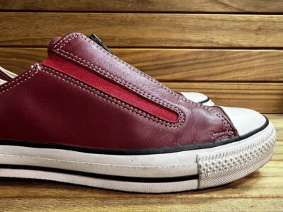 Converse All-Star made in USA, low-cut, red leather zipper