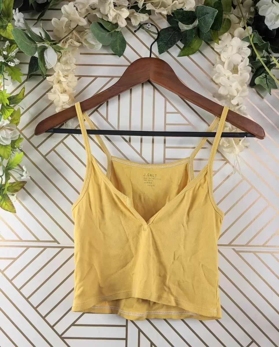 Brandy Melville Yellow Tank Top Sleeveless Size XS/S READ