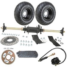 710mm Rear Axle Hub Kit 428 Chain Sprocket Brake Wheels Mini ATV Quad Bull Buggy