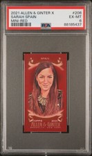 SARAH SPAIN 2021 TOPPS ALLEN GINTER X MINI RED PARALLEL SP /5 PSA 6 POP 1 MG