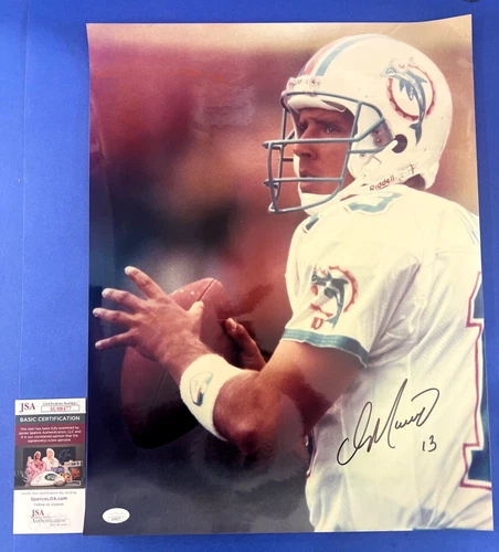 Dan Marino Signed 16x20 Photo Miami Dolphins JSA AU08477