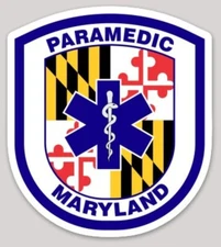 4 Inch Non Reflective Maryland State Paramedic Emergency Medical EMT Sticker