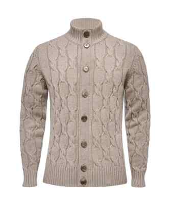 NEW Emanuel Berg Premium Cable Cardigan With Buttons- size XXL #S6021