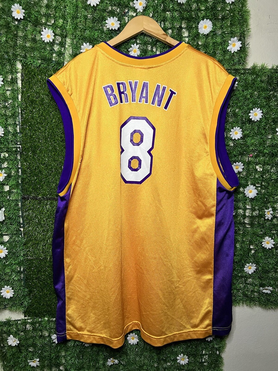 Vintage Reebok Kobe Bryant Los Angeles Lakers #8 Gold Home Jersey