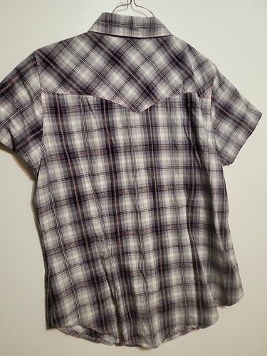 Pearl Snap Shirt Short Sleeve Cumberland Outfitters Size L - Picture 13 of 14