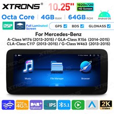 Android Autoradio f&uuml;r Mercedes A-Klasse W176 CLA GLA NTG4.5 Navi GPS Carplay 64G