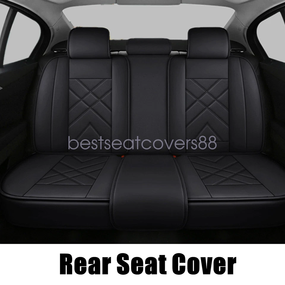 For Toyota Corolla Car 5-its Full Set Leather Protector Seat Cover Cushion Black - Image 3 of 4