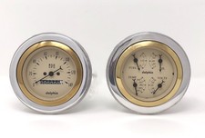 1951 1952 Chevy Car 3 38 Quad Style Gauge Set Dash Panel Cluster Insert Gold