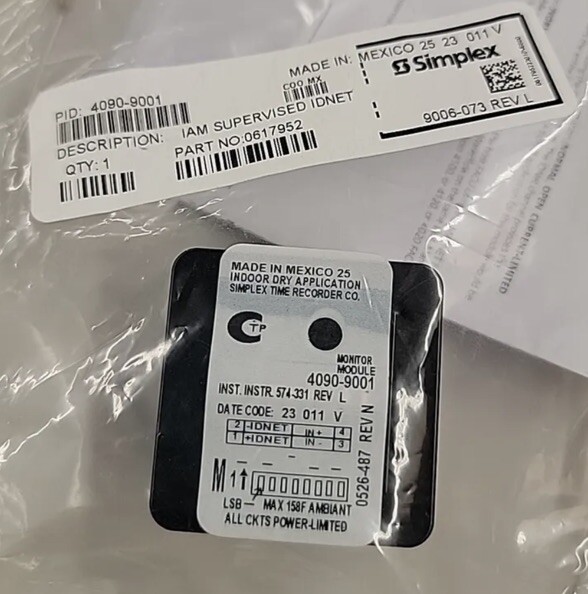 🔥NEW 🔥 SIMPLEX JCI 4090-9001 IDNET SUPERVISED IAM MONITOR MODULE FIRE ...