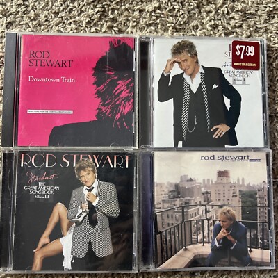 4 ROD STEWART Cds The Great American Songbook II & III Downtown Train Fall Love