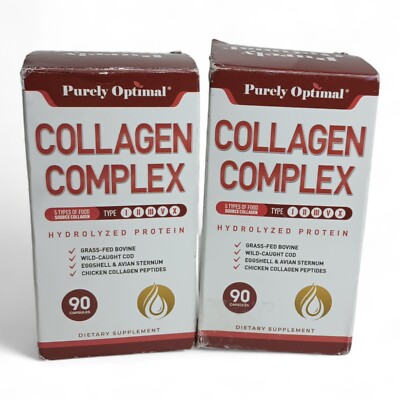 2-Pack Multi Collagen Peptides   Types I, II, III, V, X   Hair Skin Joint   180