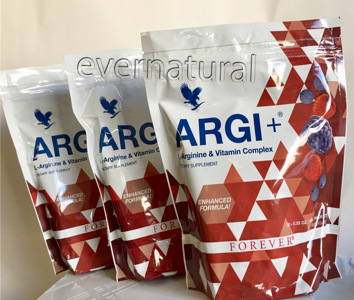 BULK of 3 Forever Living ARGI+ with L-Arginine & Vitamins complex