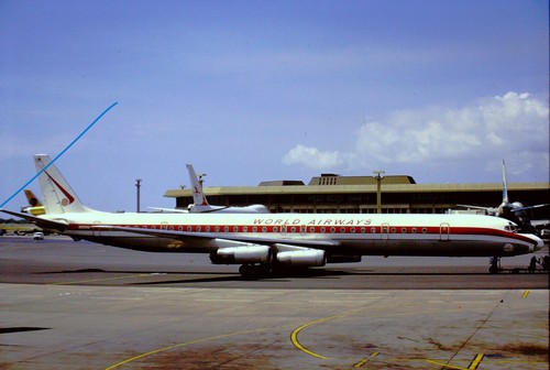 Original 35MM Slides: World Airlines DC-8-63 N806WA