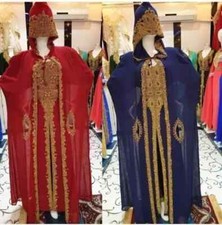 Long Moroccan Dubai Farasha Wedding Gown Abaya Ramadan Sale Eid Dress Kaftan