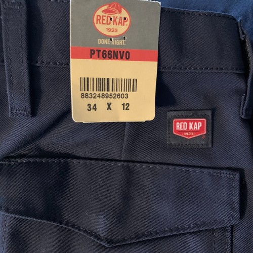 Red Kap Men's Cotton Cargo Shorts 34x12 Navy Khaki Industrial Work Uniform NWT! - Picture 5 of 9