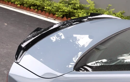 For Volvo S60 2019-2024-2022 ABS Glossy Black Rear Spoiler Tail Trunk Lip Wing H - Picture 2 of 10