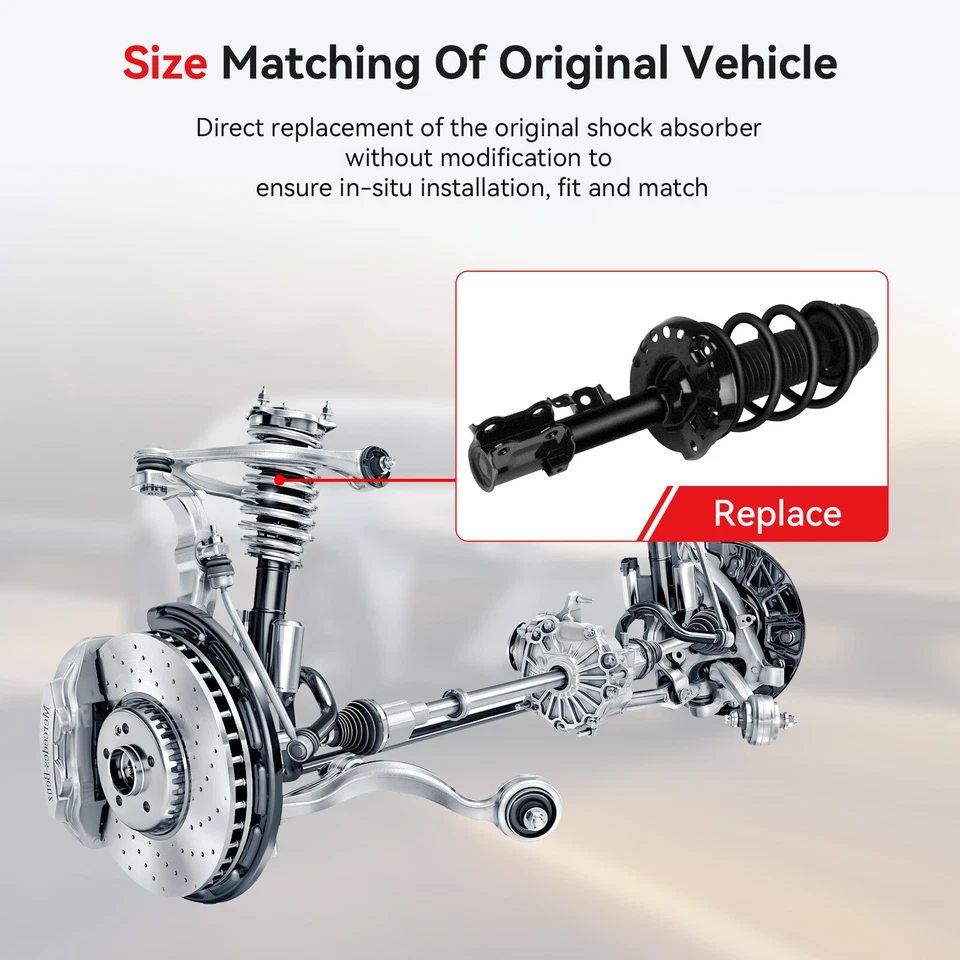 2Pcs For Kia Soul 2010-2013 Front Complete Struts & Shocks w/ Spring and Mount - Изображение 3 из 4