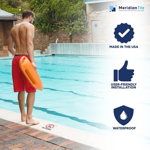 3 pies de profundidad de piscina y "sin buceo", pegatinas de vinilo para piscina, azulejo acuático personalizado de 6"x6" - Imagen 4 de 11